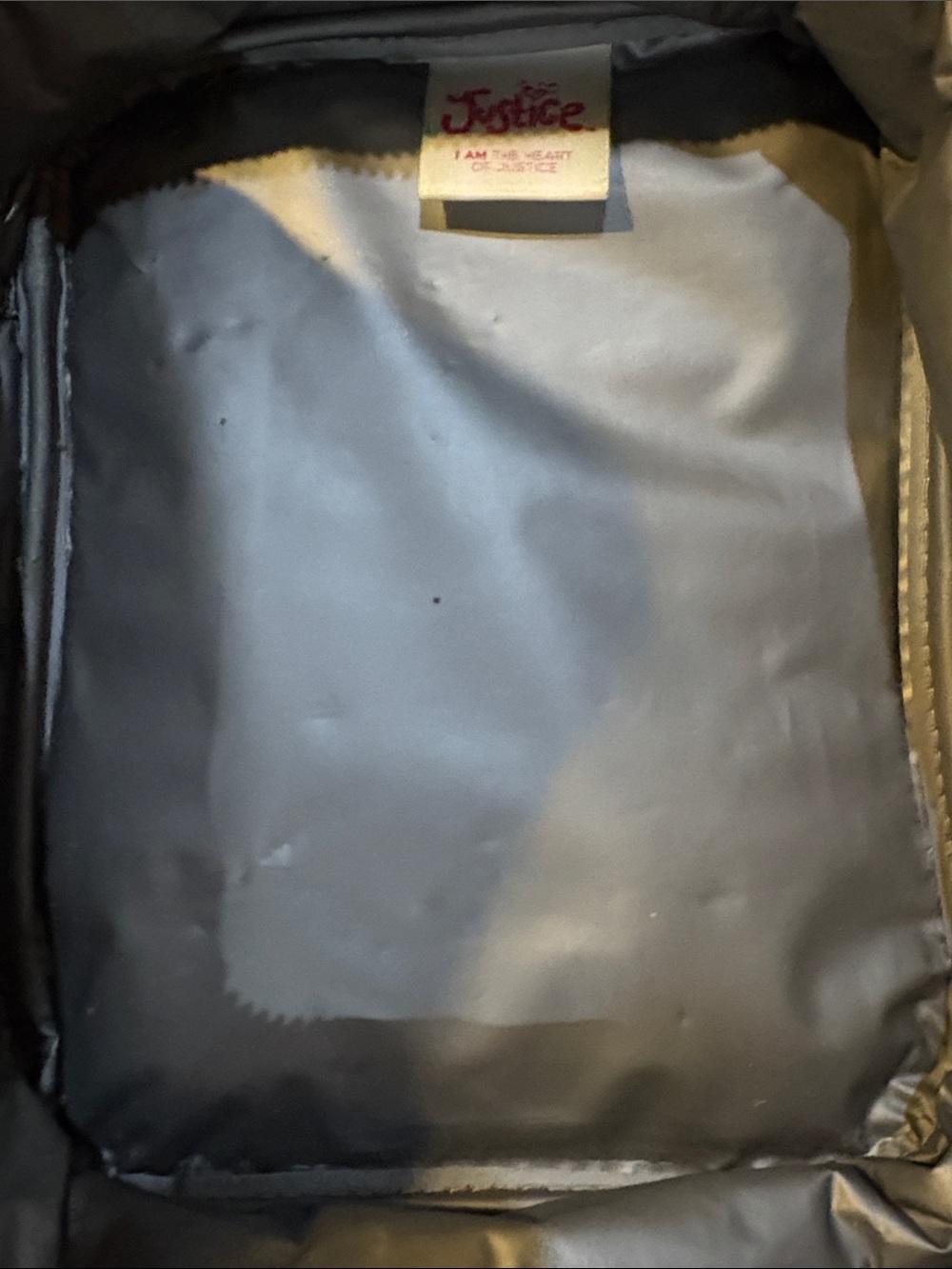 Justice Iridescent & Black Sequin Kids Backpack with lunch box and pouch Set - Picture 6 of 15